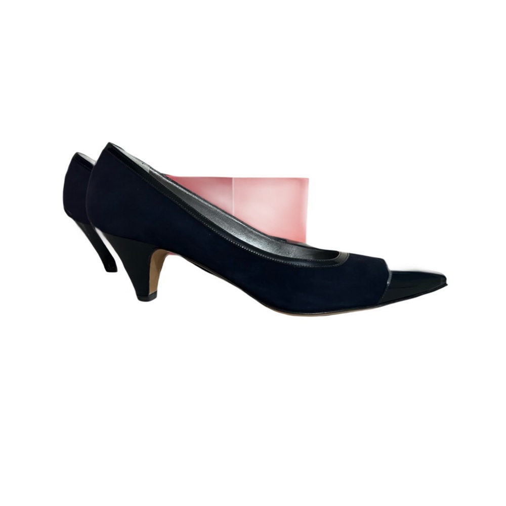 NWT Navy Kitten Heel Pointed-Toe Pumps